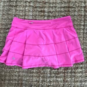 Lululemon Pace Rival Mid Rise Tennis Skirt - Pink Highlight  Size 8 - EUC
